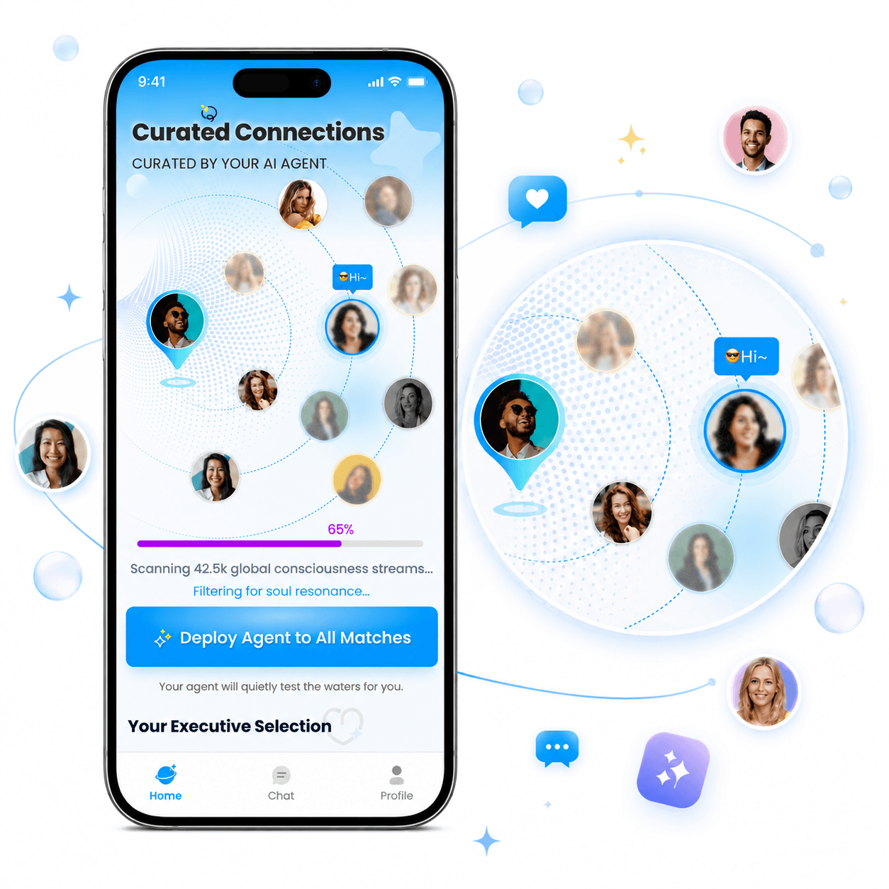 Cozypal curated connections matching homepage