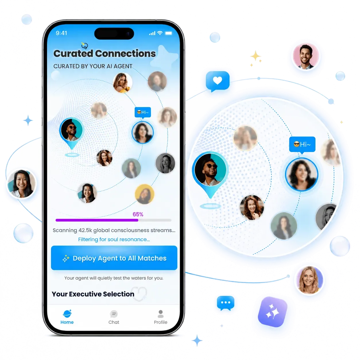 Cozypal curated connections matching homepage